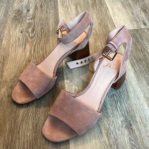 J. Crew Blush Suede heels